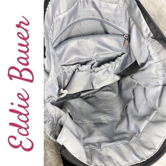 EDDIE BAUER FIRST ADVENTURE TRAVEL TOTE DIAPER BAG HEATHER GRAY 15” X 15” X 8” - Picture 7 of 15